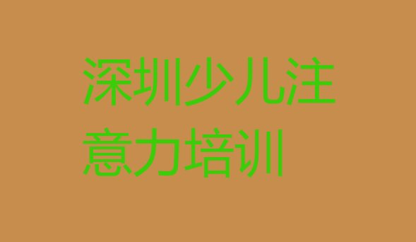 十大2024年深圳盐田区儿童多动症纠正培训学校有哪些 深圳沙头角街道儿童多动症纠正排行榜