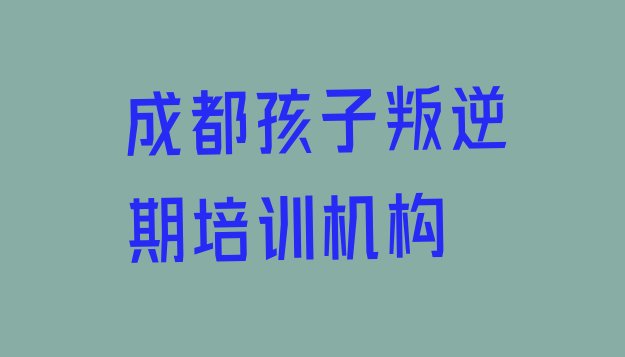 十大2024年成都成华区孩子叛逆期什么孩子叛逆期培训班比较好(成都成华区孩子叛逆期在线培训班哪家好)排行榜