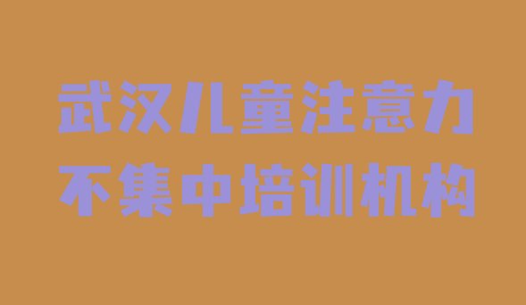 十大2024年10月武汉江岸区学儿童注意力不集中的正规学校排行榜