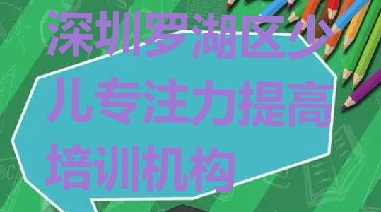 十大2024年10月深圳罗湖区在哪学少儿专注力提高好名单一览排行榜