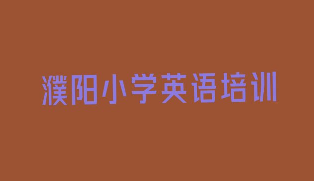 十大2024年濮阳华龙区小学英语线下小学英语辅导机构哪家好(濮阳华龙区小学英语教育培训排名靠前的机构有哪些)排行榜