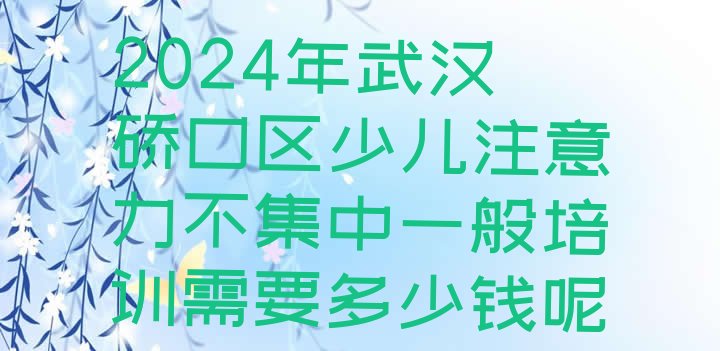 十大2024年武汉硚口区少儿注意力不集中一般培训需要多少钱呢排行榜