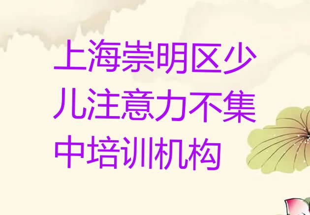 十大2024年10月上海崇明区少儿注意力不集中班培训学校排名推荐一览排行榜