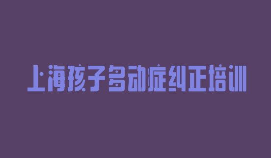 十大2024年上海静安区孩子多动症纠正短期培训班 上海孩子多动症纠正培训班靠谱吗?排行榜