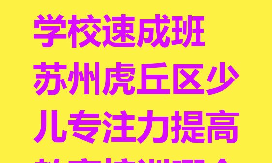 十大苏州虎丘区少儿专注力提高学校速成班 苏州虎丘区少儿专注力提高教育培训哪个口碑好一点排行榜