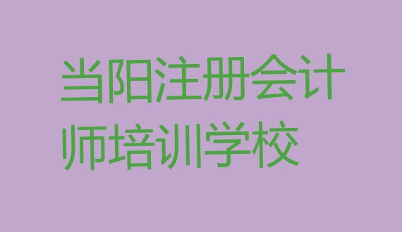 十大2024年当阳注册会计师培训班学费排行榜