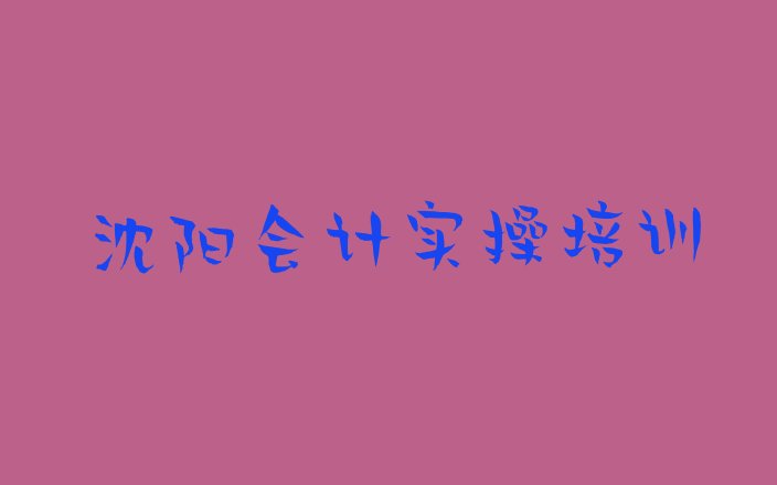 十大沈阳沈北新区会计实操培训流程十大排名排行榜