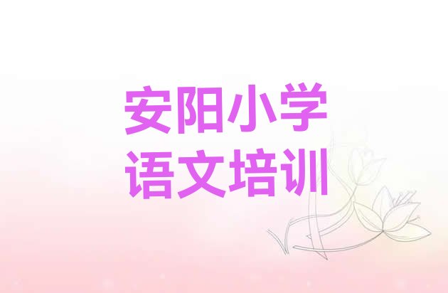 十大2024年安阳龙安区小学语文培训网课哪家好一点排行榜