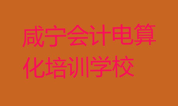 十大2024年10月咸宁咸安区会计电算化全国培训班机构排名排行榜