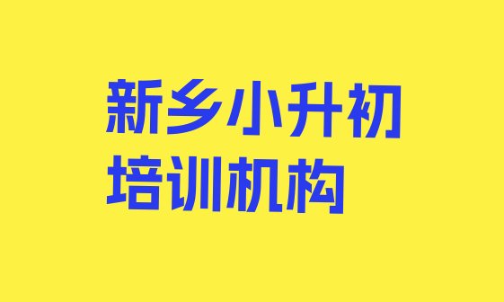 十大2024年11月新乡卫滨区小升初培训班费用多少 新乡卫滨区小升初培训机构培训课程有哪些排行榜