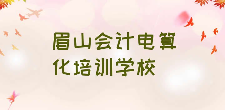 十大2024年11月眉山会计电算化培训班排名前十排行榜