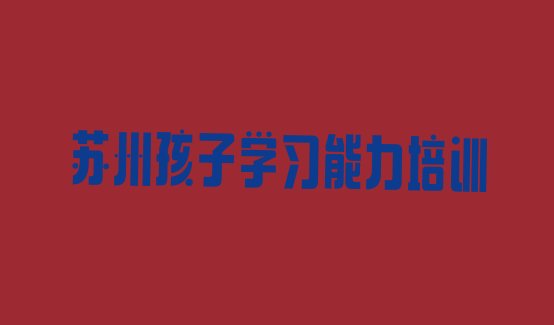 十大2024年排名前几的苏州孩子学习能力培训学校排行榜