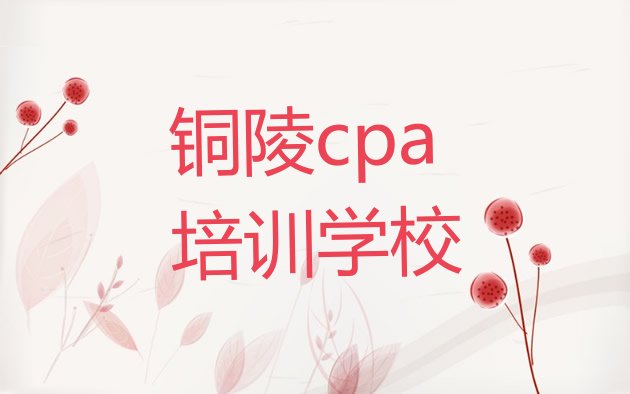 十大2024年铜陵铜官区cpa哪里有好的cpa培训班十大排名排行榜