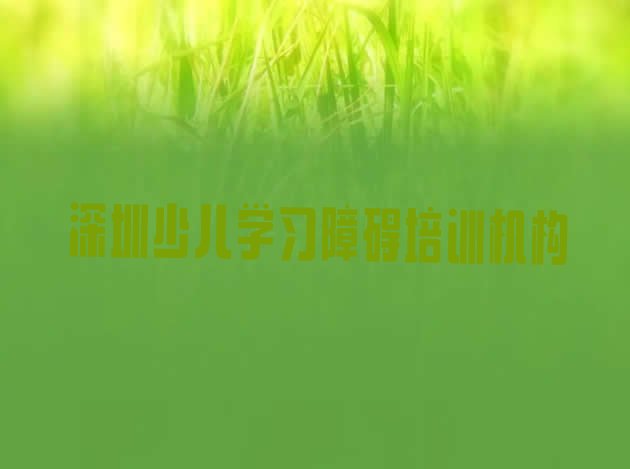 十大2024年深圳宝安区少儿学习障碍培训班哪家比较好一点排行榜