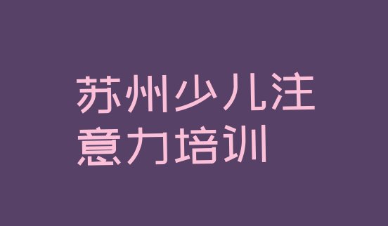 十大苏州相城区哪个孩子多动症纠正培训机构好一些啊排行榜