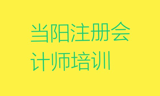 当阳注册会计师班哪个机构好实力排名名单”