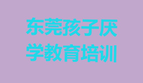 2024年东莞孩子厌学教育教育培训哪个口碑好排名top10”