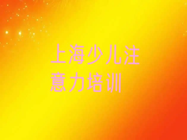 上海静安区哪里有少儿多动症纠正培训速成班排名前十”