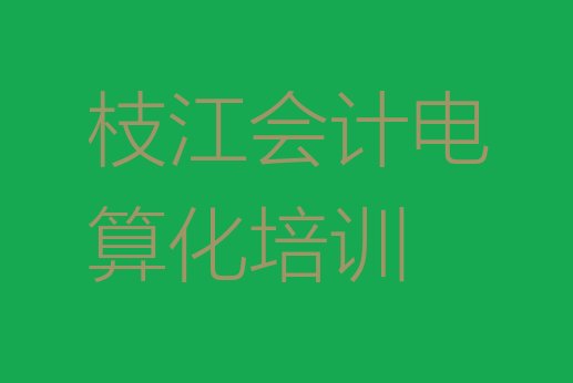 枝江会计电算化培训班一个课时多少钱”