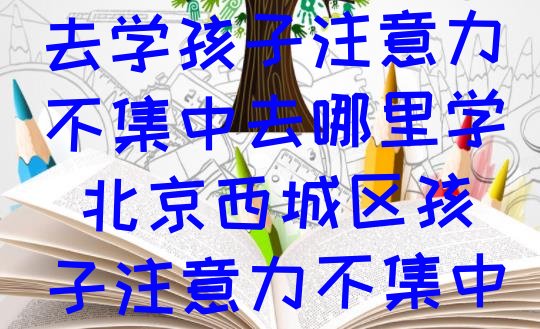 2024年11月北京西城区想去学孩子注意力不集中去哪里学 北京西城区孩子注意力不集中北京线下培训班多少钱”