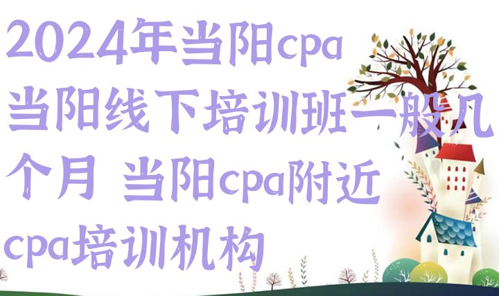 2024年当阳cpa当阳线下培训班一般几个月 当阳cpa附近cpa培训机构”