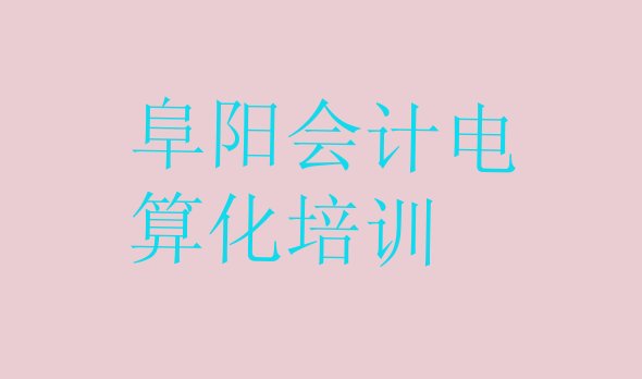 2024年11月阜阳会计电算化培训机构哪个排名好”