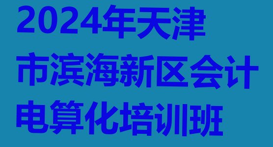 2024年天津市滨海新区会计电算化培训班”