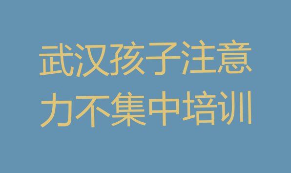 武汉江岸区孩子注意力不集中培训价格表十大排名”