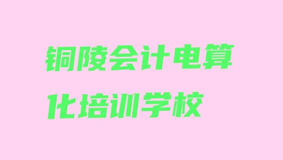 铜陵铜官区会计电算化口碑好的会计电算化培训班推荐(铜陵铜官区会计电算化培训学校哪家好一点儿)”