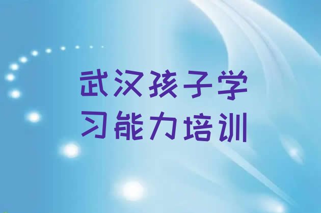 武汉新洲区孩子学习能力培训在什么地方”