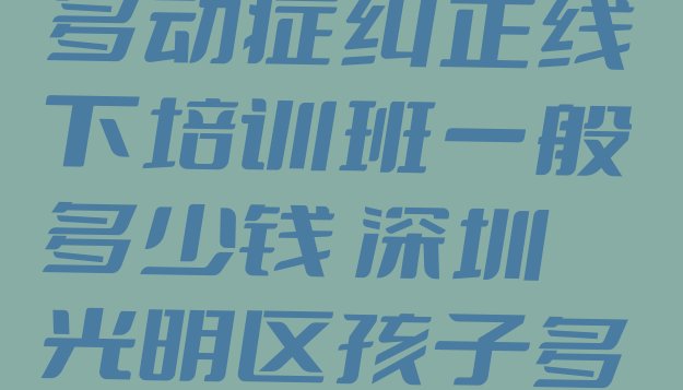 2024年深圳光明区孩子多动症纠正线下培训班一般多少钱 深圳光明区孩子多动症纠正培训班的学费”