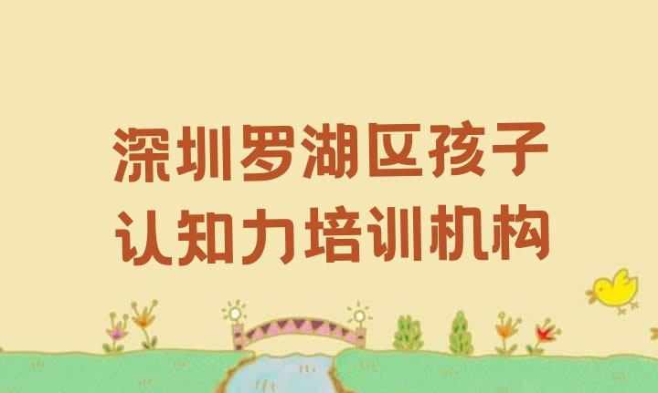 2024年11月深圳罗湖区什么学校可以学孩子认知力(深圳罗湖区一般孩子认知力培训要多少钱)”