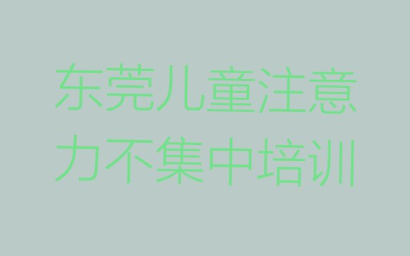 东莞儿童注意力不集中哪里学比较好(东莞哪里的儿童注意力不集中培训班好)”