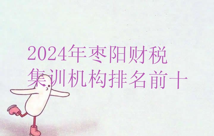 2024年枣阳财税集训机构排名前十”