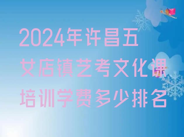 2024年许昌五女店镇艺考文化课培训学费多少排名”