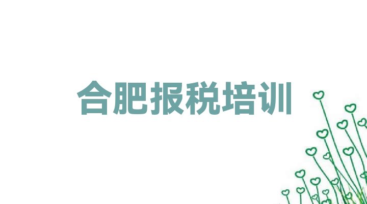 12月合肥包河区财税培训机构”