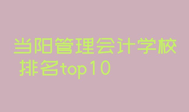 当阳管理会计学校 排名top10”