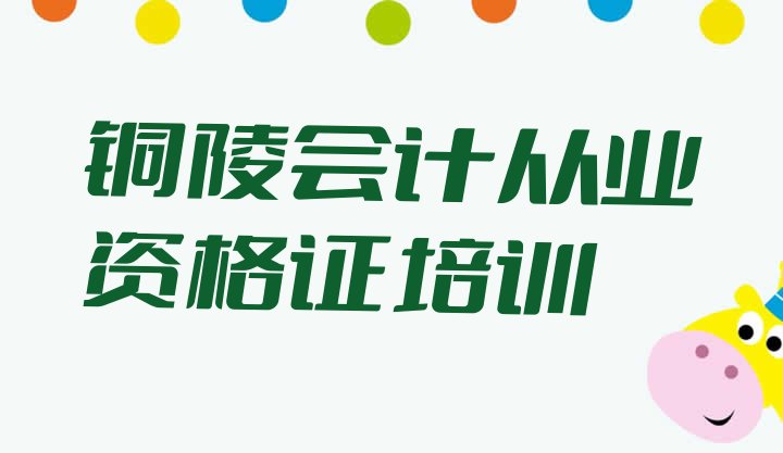 12月铜陵郊区会计从业资格证线下培训机构推荐一览”