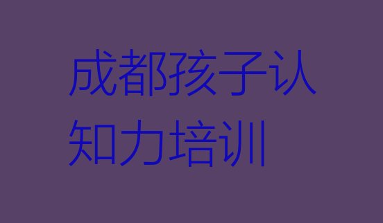 12月成都孩子认知力培训要选择哪里的机构”