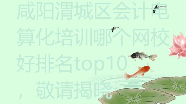 咸阳渭城区会计电算化培训哪个网校好排名top10，敬请揭晓”